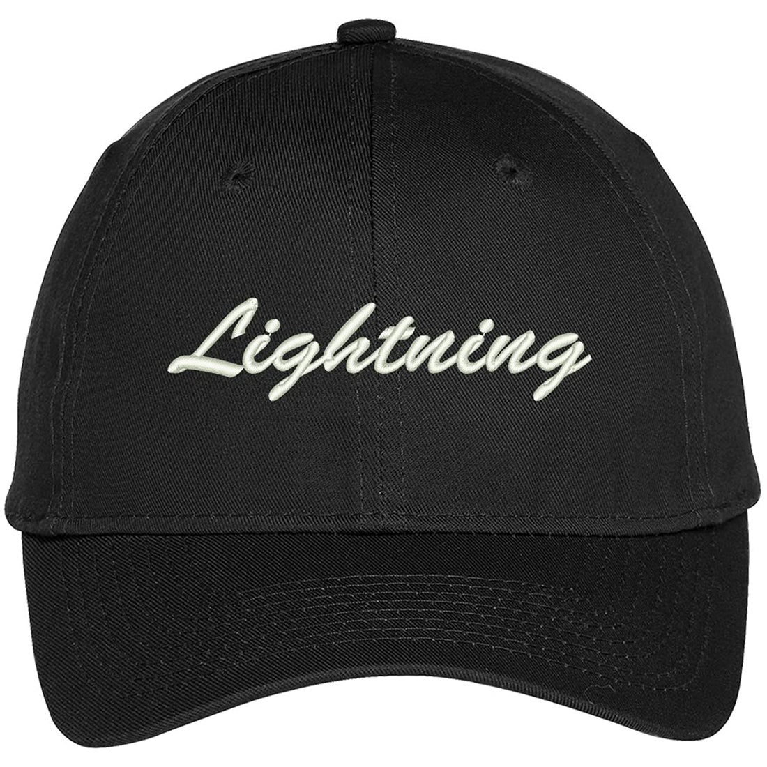 Trendy Apparel Shop Lightning Embroidered Precurved Adjustable Cap