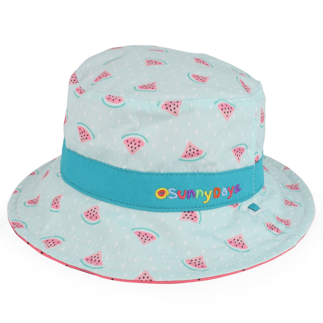Trendy Apparel Shop Infant Girl's Reversible Watermelon Print UPF Sun Bucket Hat