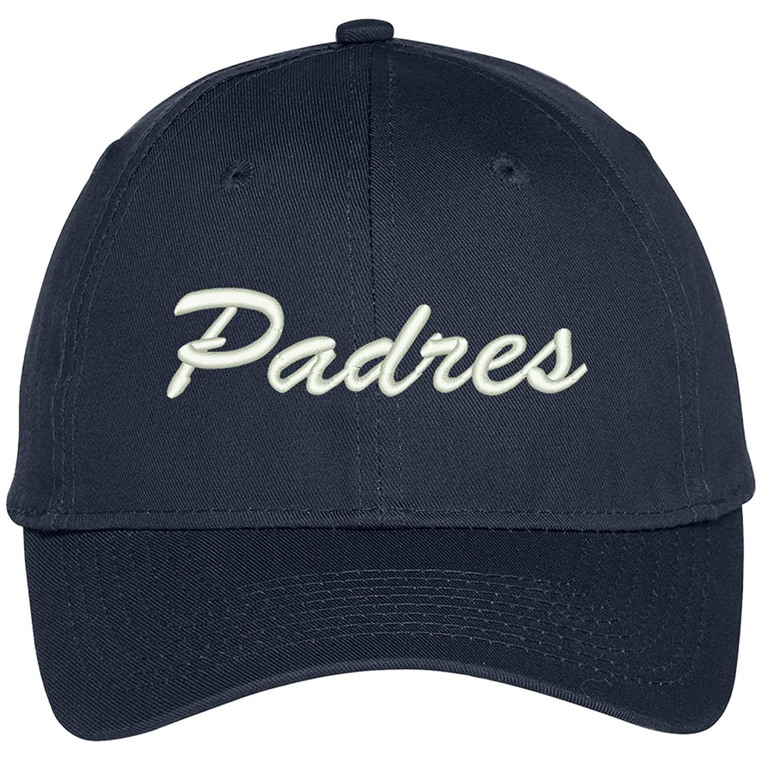 Trendy Apparel Shop Padres Embroidered Precurved Adjustable Cap
