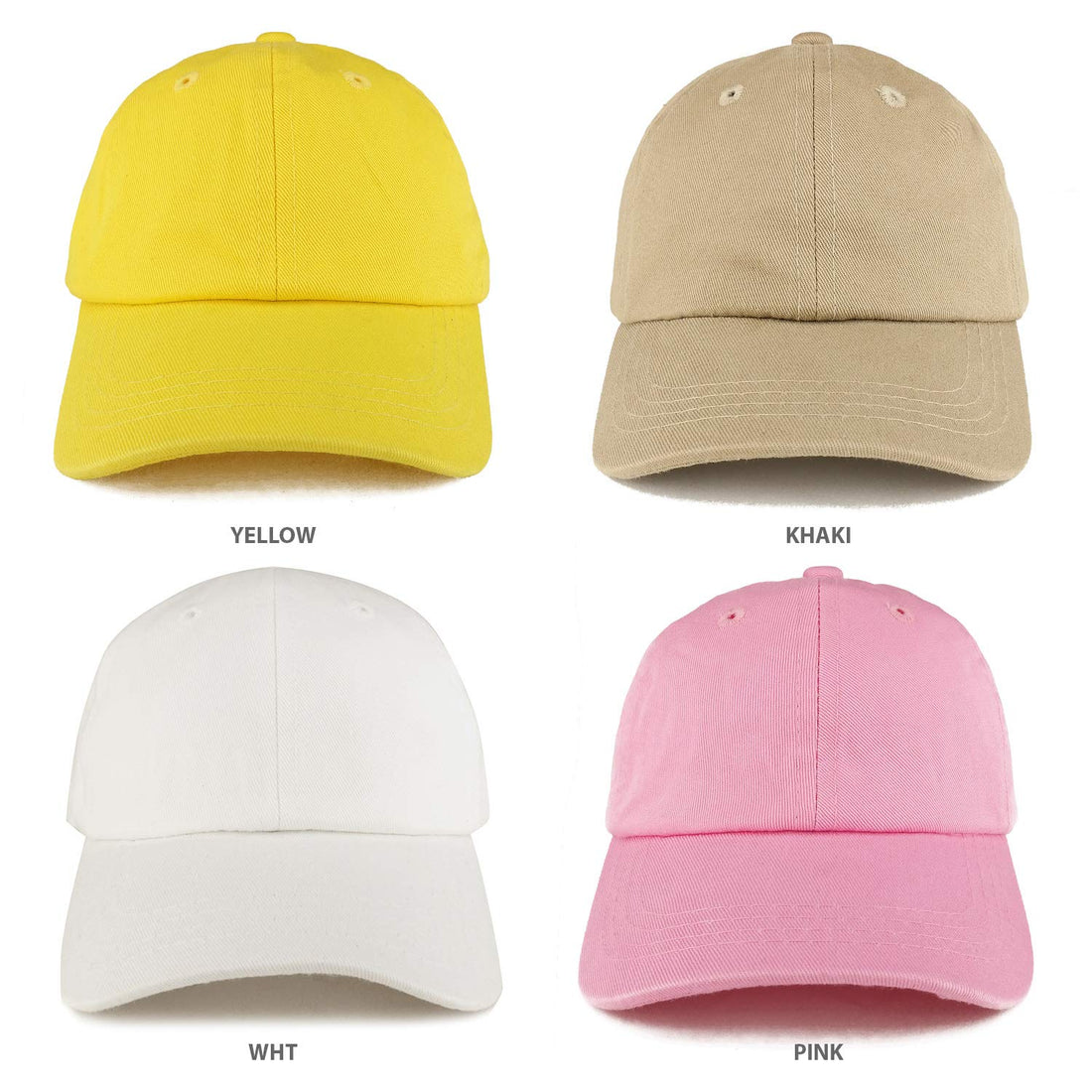 Trendy Apparel Shop Baby Infant Plain Unstructured Adjustable Baseball Cap - Multipack - Burgunday Red Pink Hot Pink