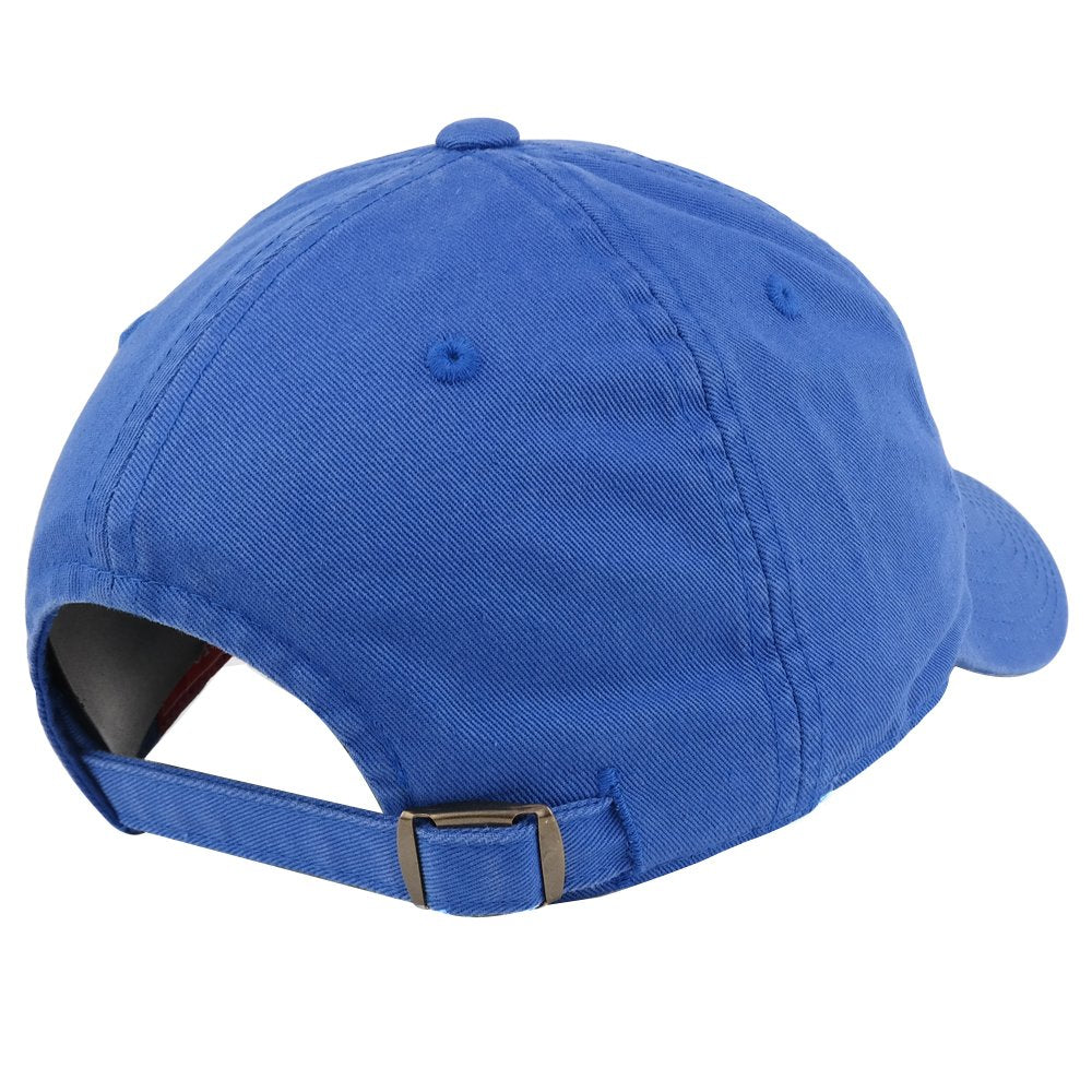 Trendy Apparel Shop Los Angeles LA Team Micro Logo Embroidered Unstructured Baseball Cap - Royal