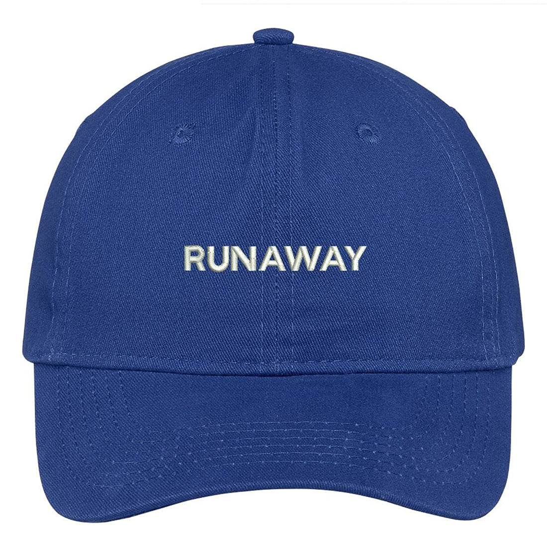 Trendy Apparel Shop Runaway Embroidered Low Profile Soft Cotton Brushed Cap
