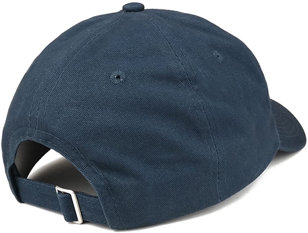 Trendy Apparel Shop Cute But Psycho Small Embroidered Adjustable Cotton Cap - Navy
