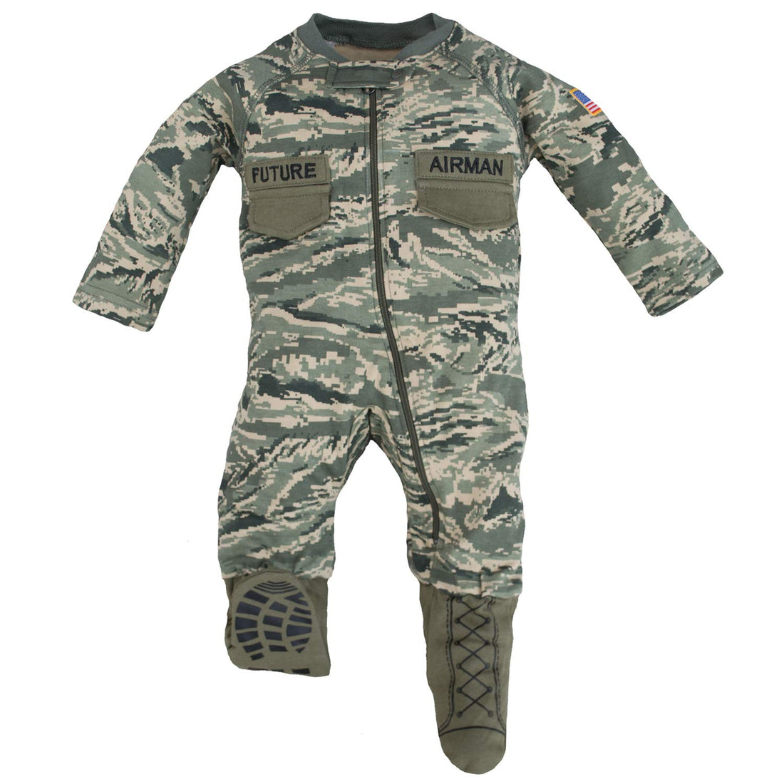Trendy Apparel Shop Infant Future Airman Camouflage Uniform Crawler - ACU - 0-3 Months