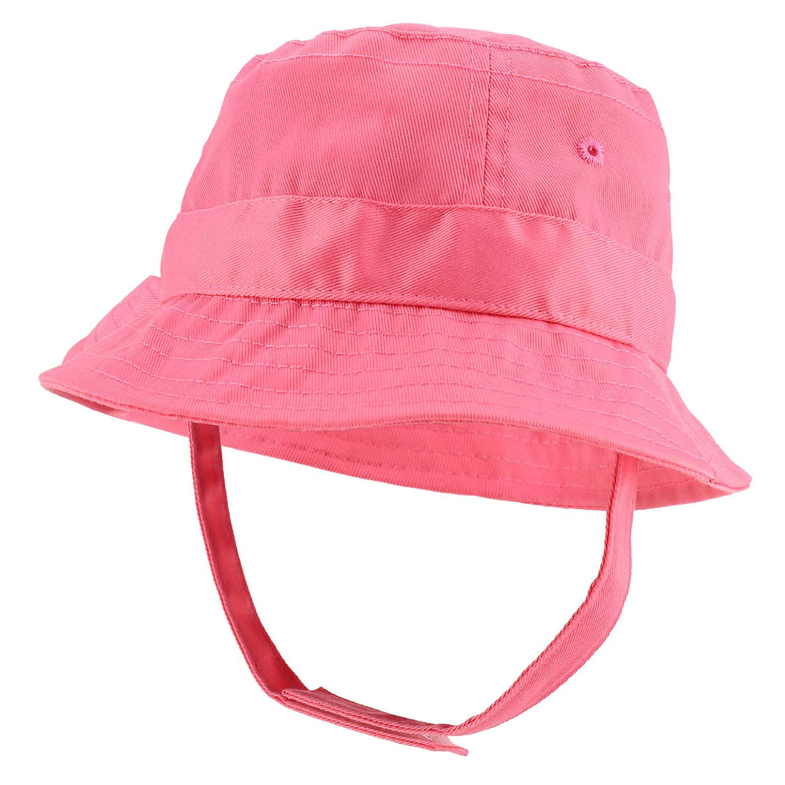 Trendy Apparel Shop Infant Light Weight Bucket Hat with Chin Strap