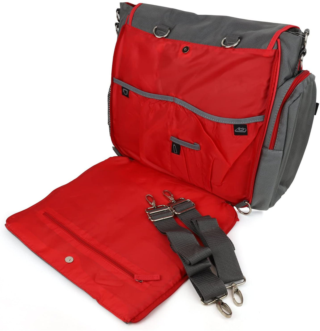 Trendy Apparel Shop iPack Baby Convertible Messenger Backpack 2 in 1 Diaper Bag