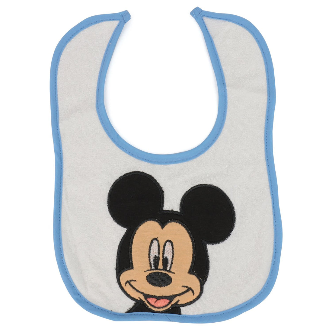 Trendy Apparel Shop Mickey Mouse and Minnie Mouse Embroidered Baby Bib 2 Pack - PINK BLUE