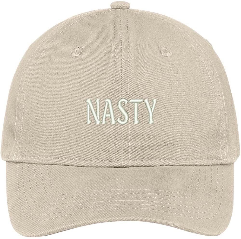 Trendy Apparel Shop Nasty Embroidered Soft Low Profile Adjustable Cotton Cap