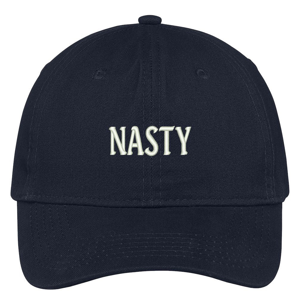 Trendy Apparel Shop Nasty Embroidered Soft Low Profile Adjustable Cotton Cap