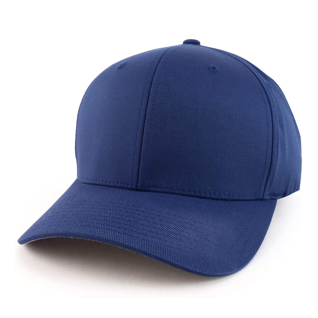 Trendy Apparel Shop Plain 6 Panel Structured Stretch Fitted Closure Baseball Cap