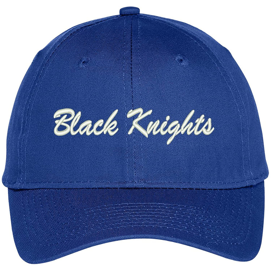 Trendy Apparel Shop Black Knights Embroidered Team Nickname Mascot Cap