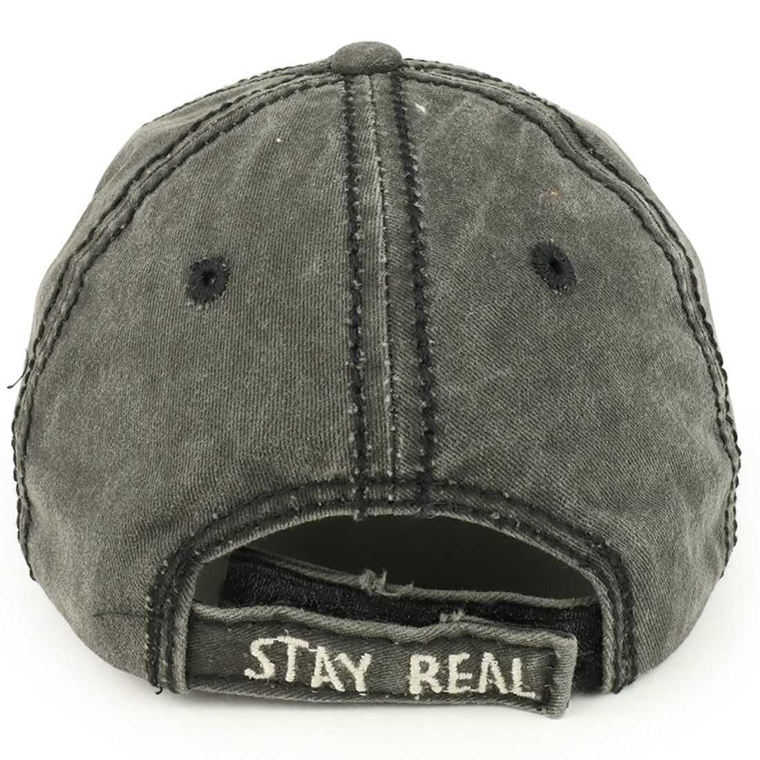 Trendy Apparel Shop Stay Real Even When They Aren't Embroidered Frayed Vintage Baseball Cap