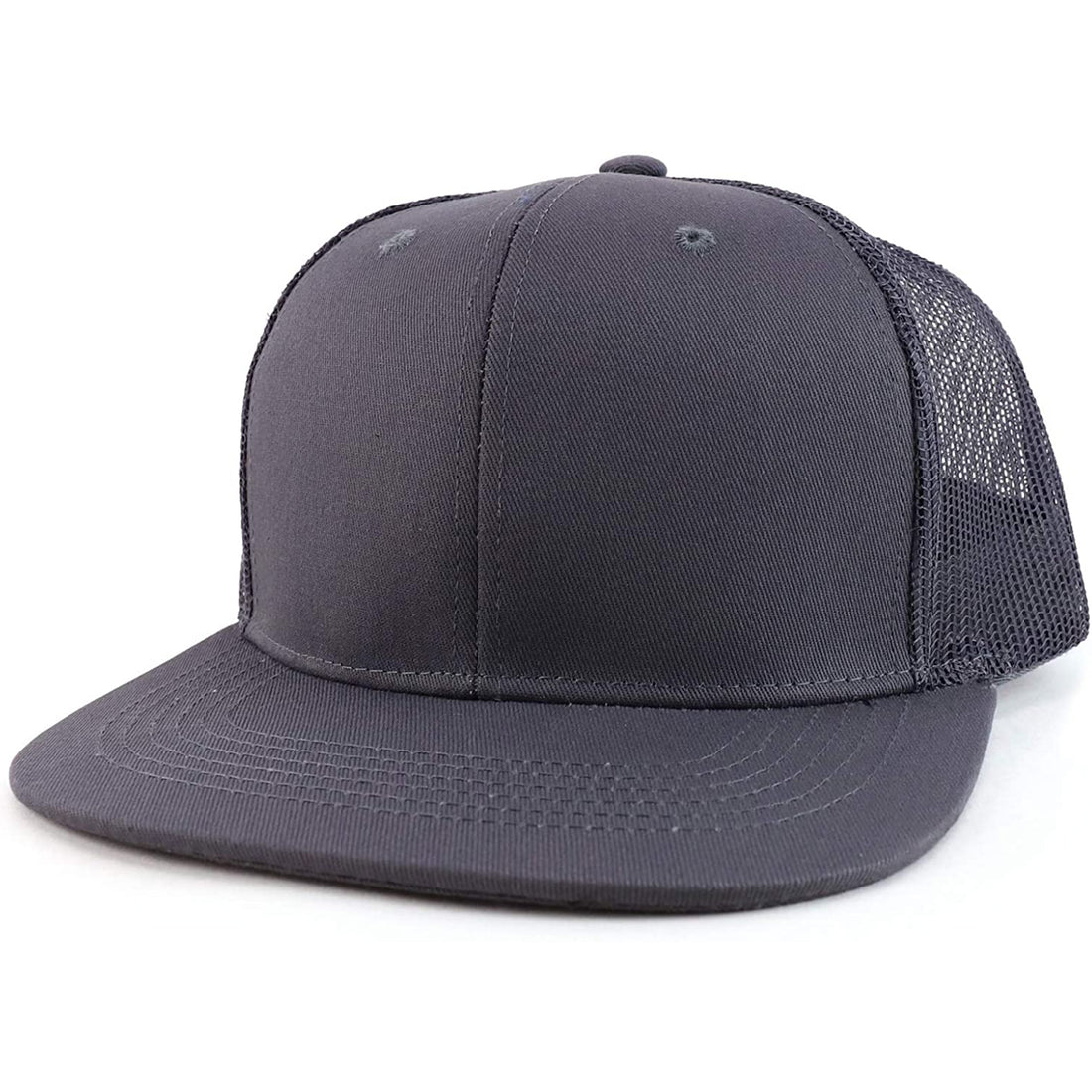 Trendy Apparel Shop Oversize 2XL Blank Plain Back Flatbill Snapback Baseball Cap