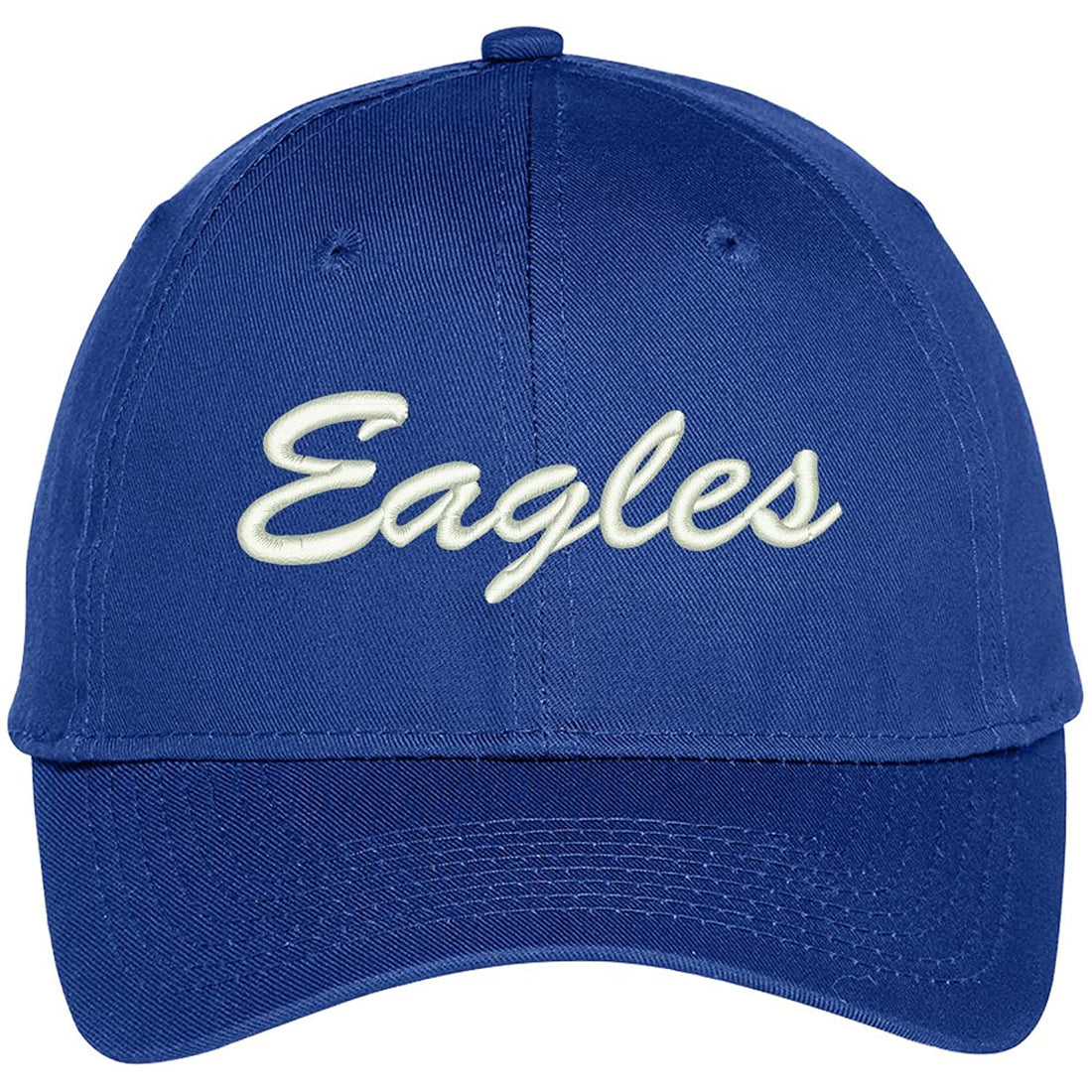 Trendy Apparel Shop Eagles Embroidered Precurved Adjustable Cap - Navy