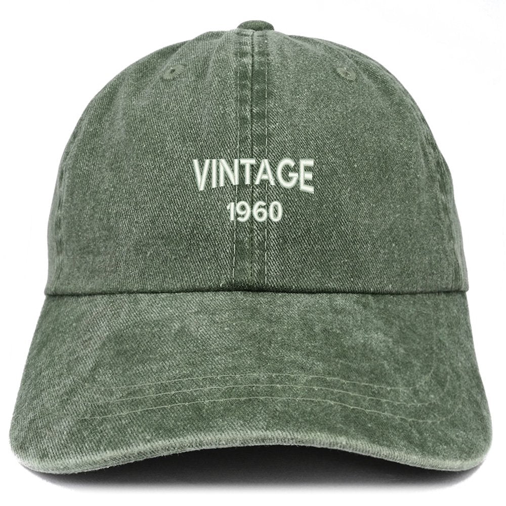 Trendy Apparel Shop Small Vintage 1959 Embroidered 59th Birthday Washed Pigment Dyed Cap