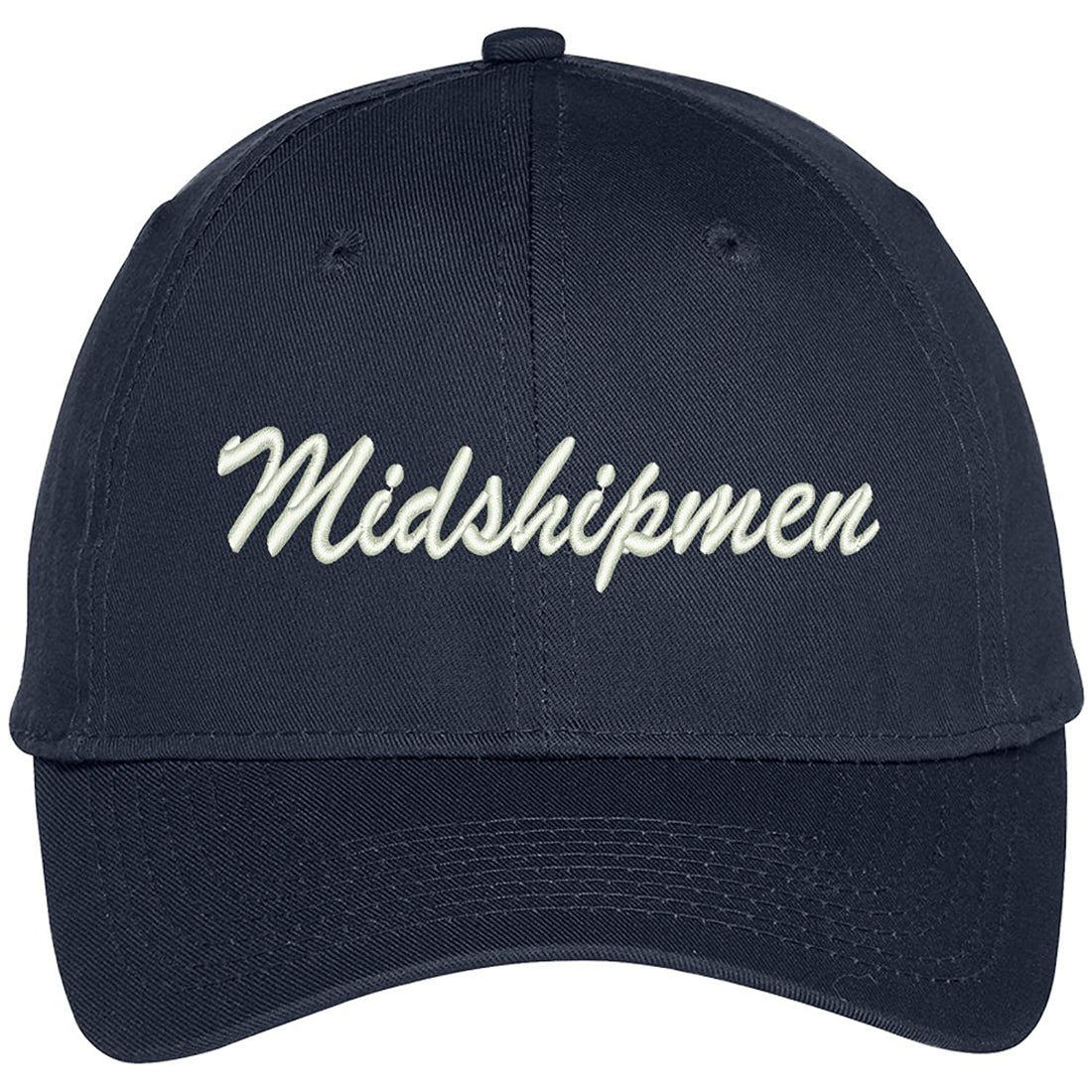 Trendy Apparel Shop Midshipmen Embroidered Team Nickname Mascot Cap