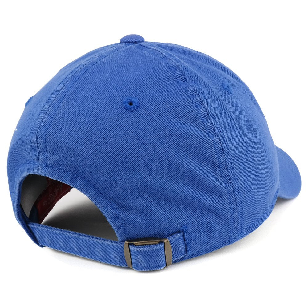 Trendy Apparel Shop Chicago Team Micro Logo Embroidered Unstructured Baseball Cap - Royal