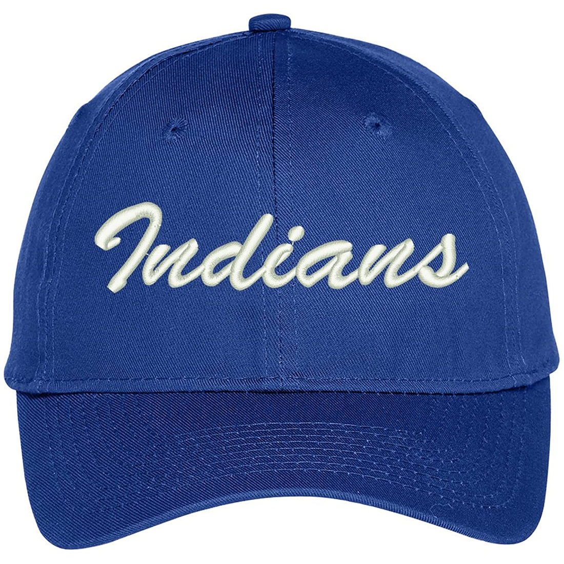 Trendy Apparel Shop Indians Embroidered Precurved Adjustable Cap