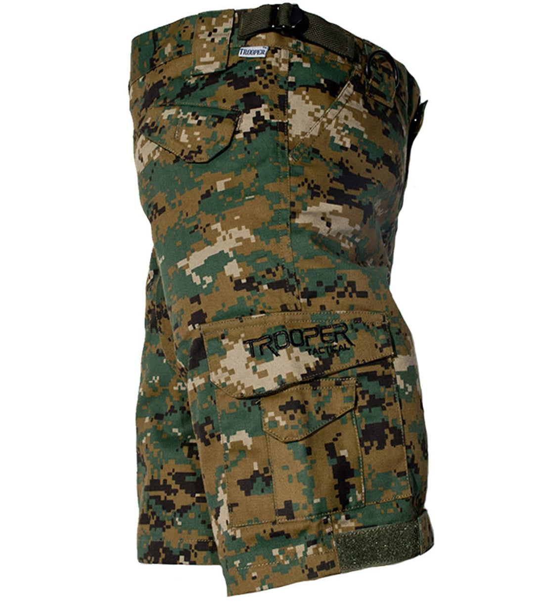 Trendy Apparel Shop Kid's US Soldier Digital Camouflage Tactical Shorts - Woodland