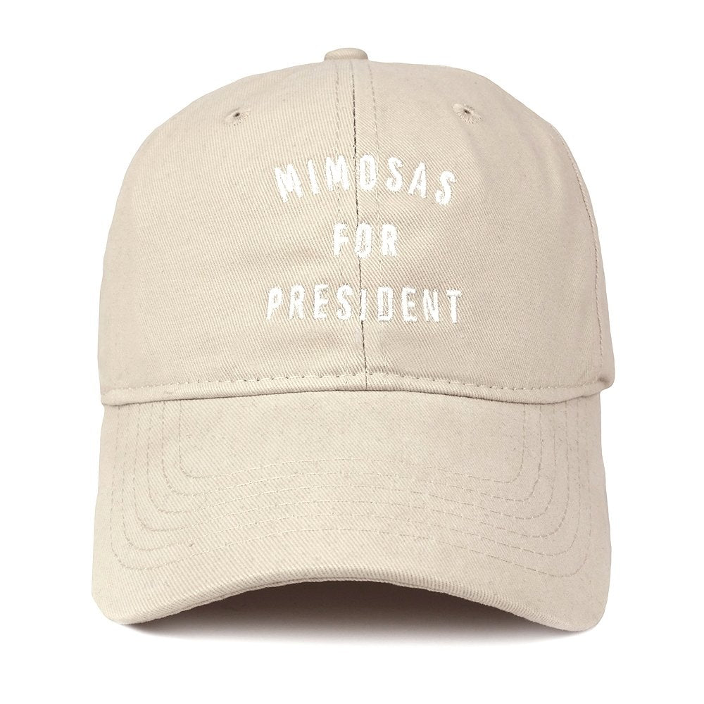 Trendy Apparel Shop Mimosas For President Embroidered 100% Cotton Adjustable Cap - Red