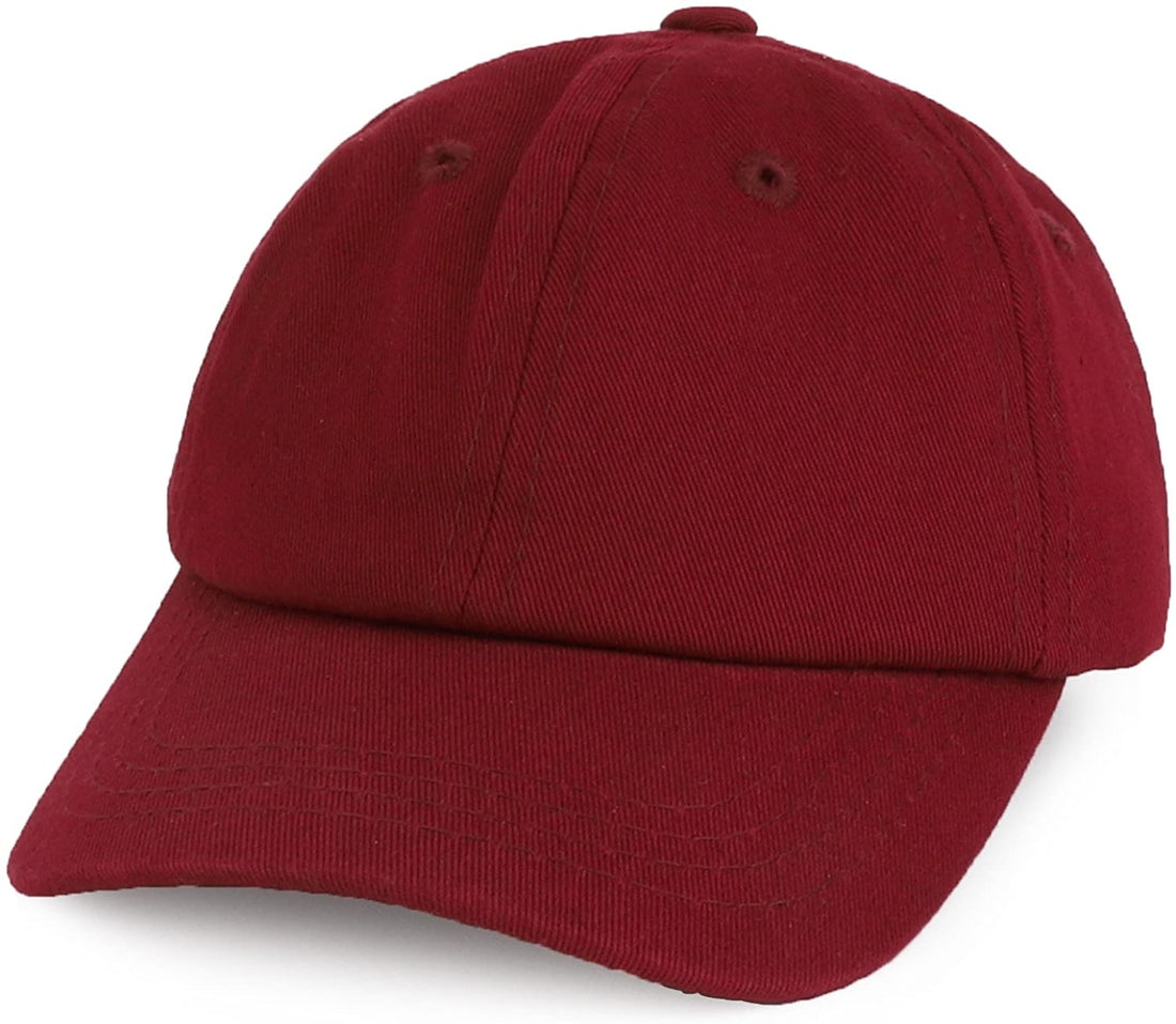 Trendy Apparel Shop Baby Infant Plain Unstructured Adjustable Baseball Cap - Multipack - Burgunday Red Pink Hot Pink