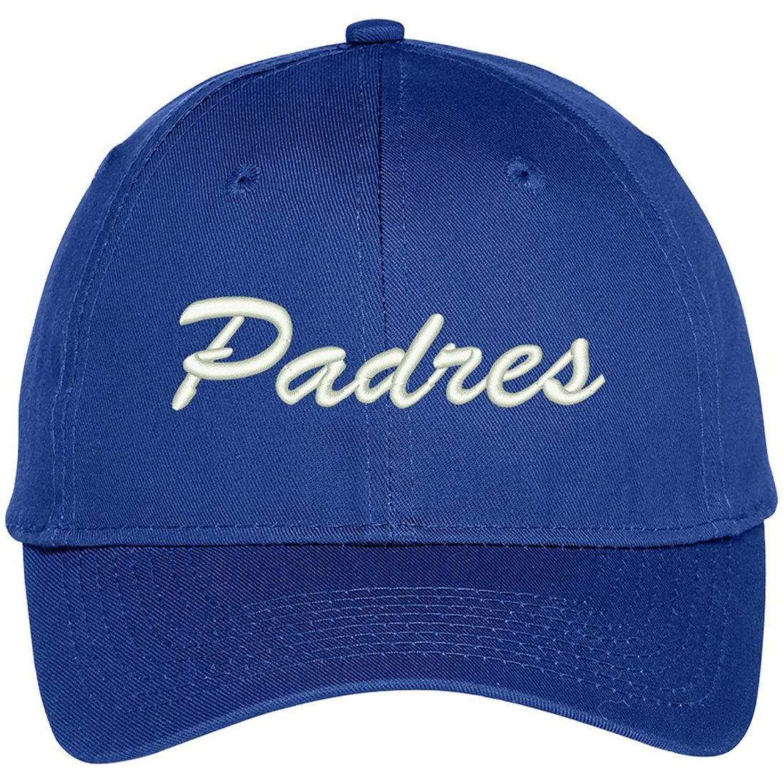 Trendy Apparel Shop Padres Embroidered Precurved Adjustable Cap