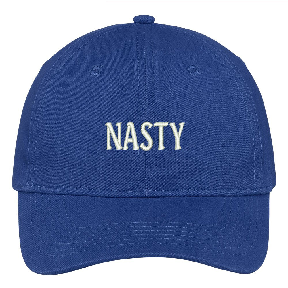 Trendy Apparel Shop Nasty Embroidered Soft Low Profile Adjustable Cotton Cap