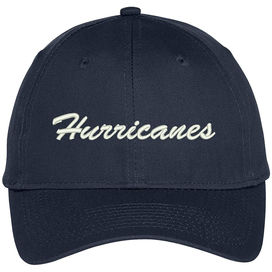 Trendy Apparel Shop Hurricanes Embroidered Team Nickname Mascot Cap