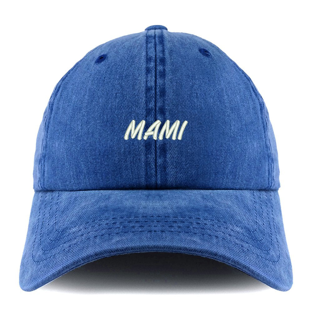 Trendy Apparel Shop Mami Embroidered Pigment Dyed Unstructured Cap