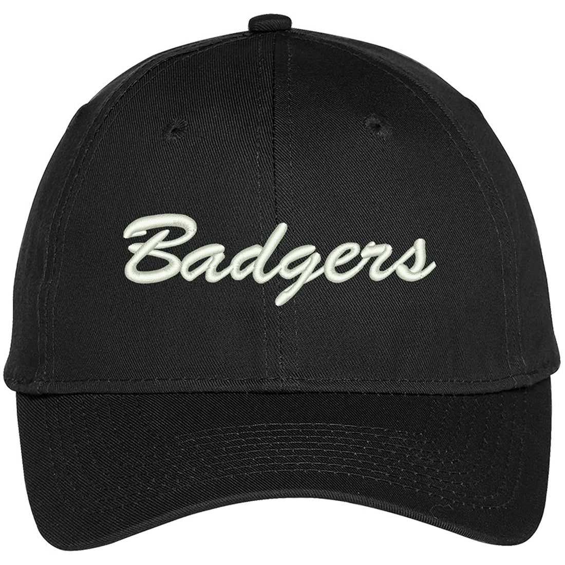 Trendy Apparel Shop Badgers Embroidered Team Nickname Mascot Cap