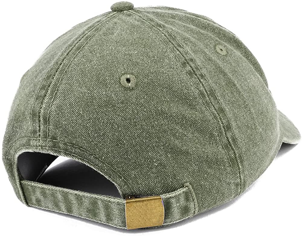 Trendy Apparel Shop Established 1957 Embroidered 61st Birthday Gift Pigment Dyed Washed Cotton Cap - Olive