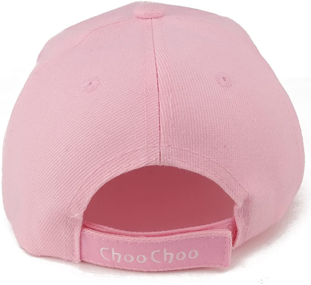 Trendy Apparel Shop Kids Size Choo Choo Train Emberoidered Design Adjustable Baseball Cap - Pink