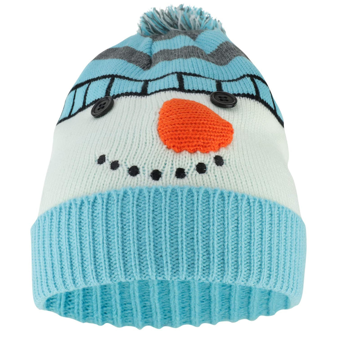 Trendy Apparel Shop Christmas Themed Funny Ugly Holiday Pom Knit Beanie Hats - Santas Belt