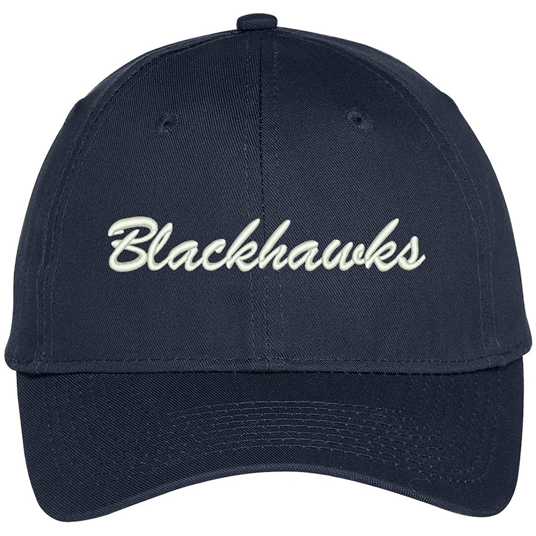 Trendy Apparel Shop Blackhawks Embroidered Precurved Adjustable Cap
