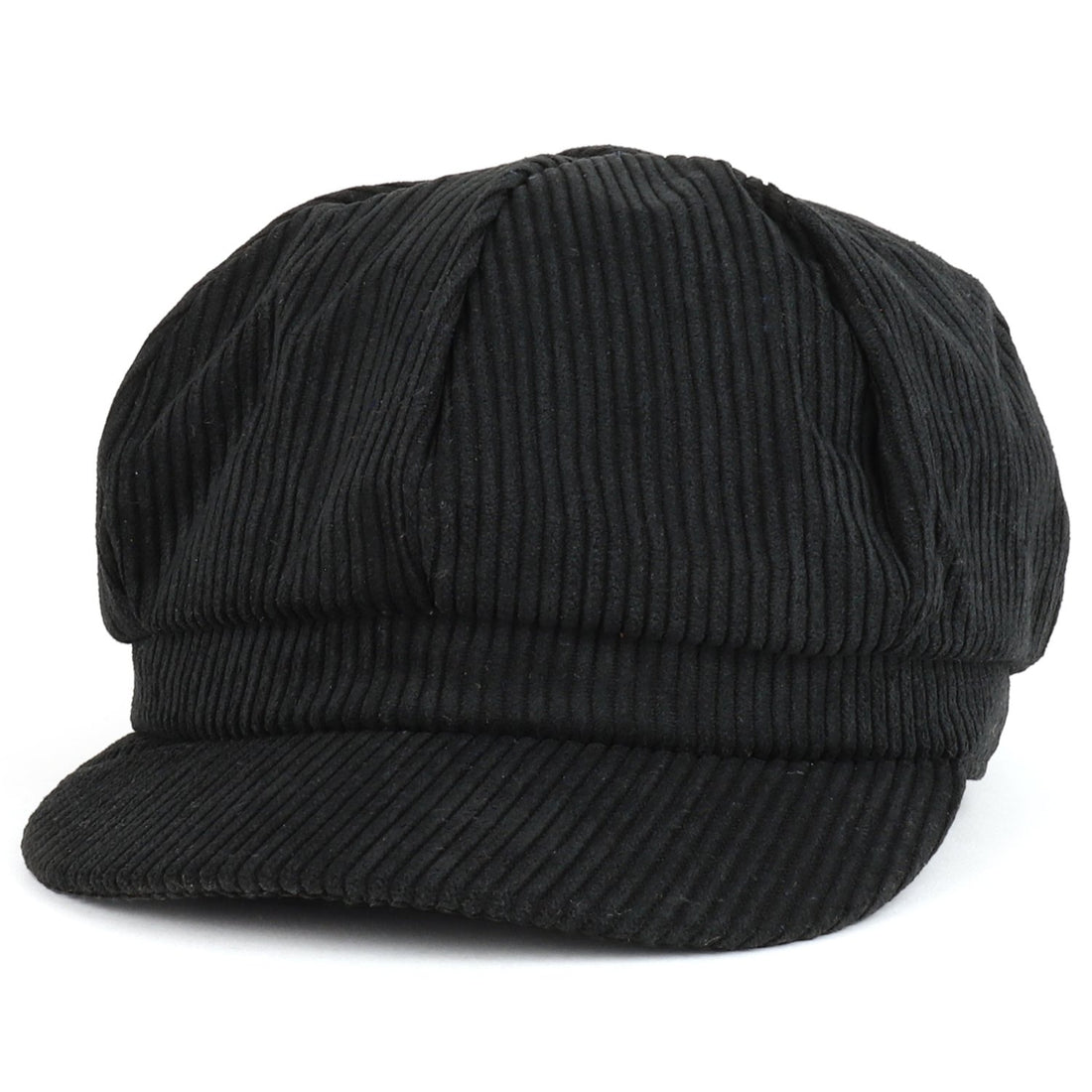 Trendy Apparel Shop Corduroy Textured Newsboy Style Cheyenne Cap - Beige