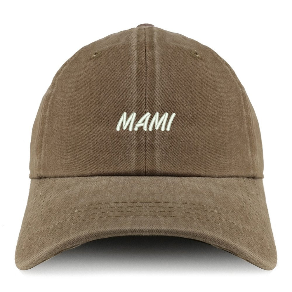 Trendy Apparel Shop Mami Embroidered Pigment Dyed Unstructured Cap