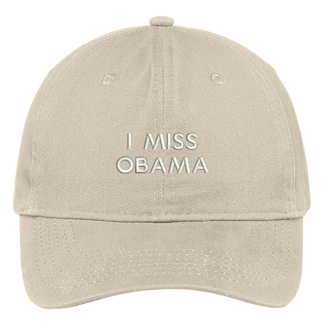 Trendy Apparel Shop I Miss Obama Embroidered Brushed Cotton Dad Hat Cap