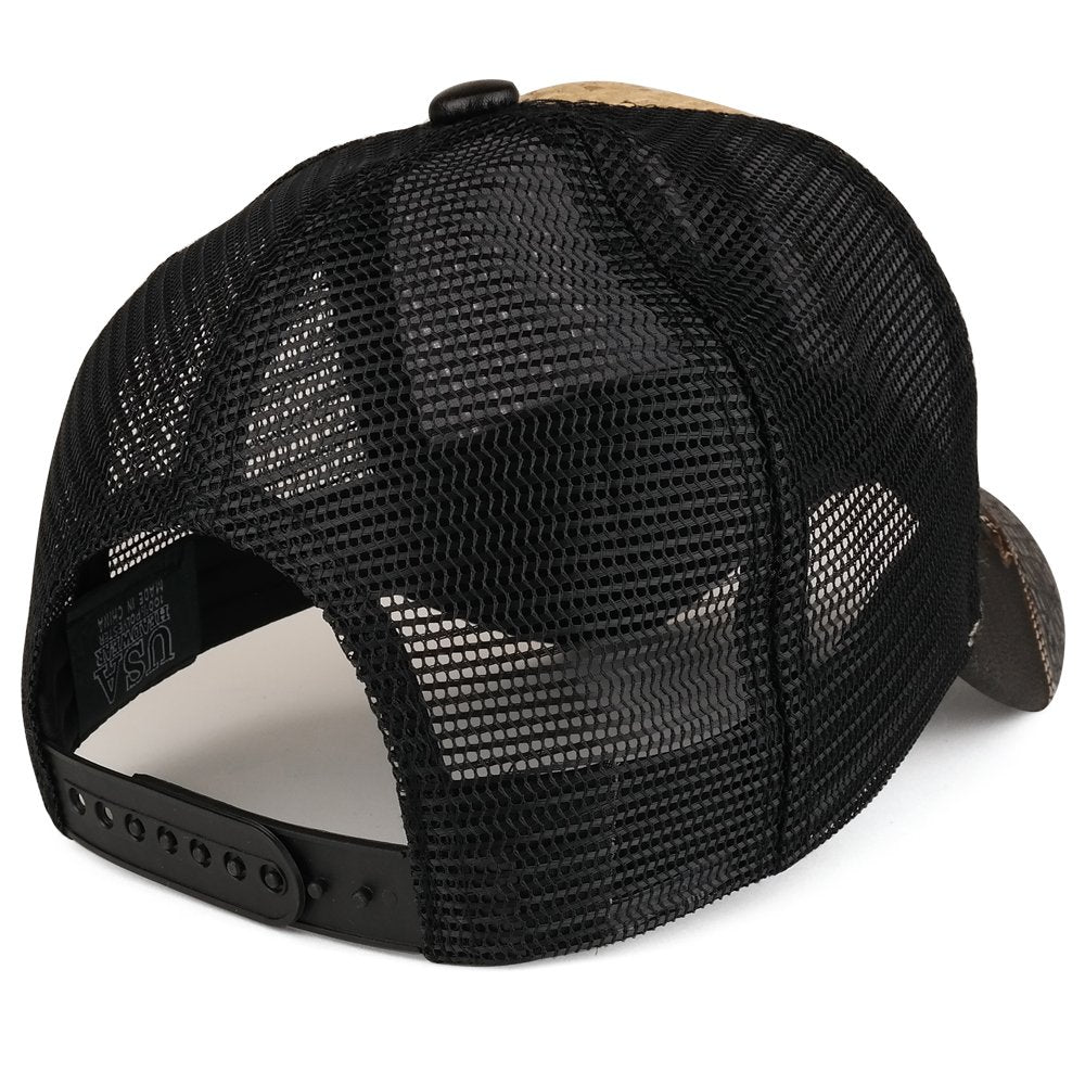 Trendy Apparel Shop Straw Design Metallic Hecho EN Mexico Eagle Metal Logo Mesh Baseball Cap