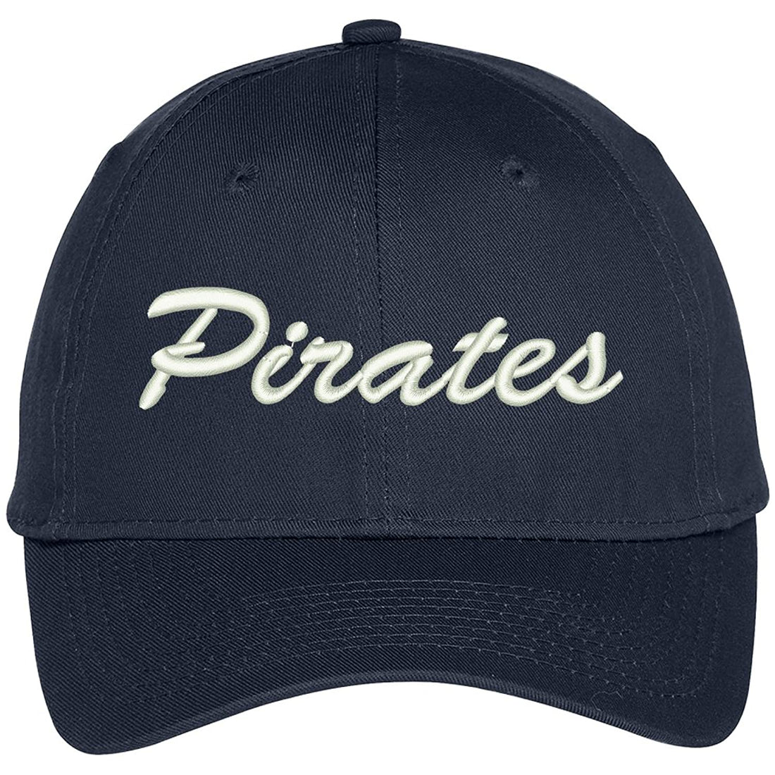 Trendy Apparel Shop Pirates Embroidered Precurved Adjustable Cap
