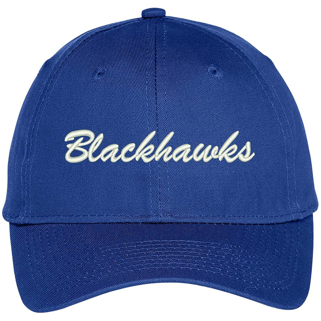 Trendy Apparel Shop Blackhawks Embroidered Precurved Adjustable Cap
