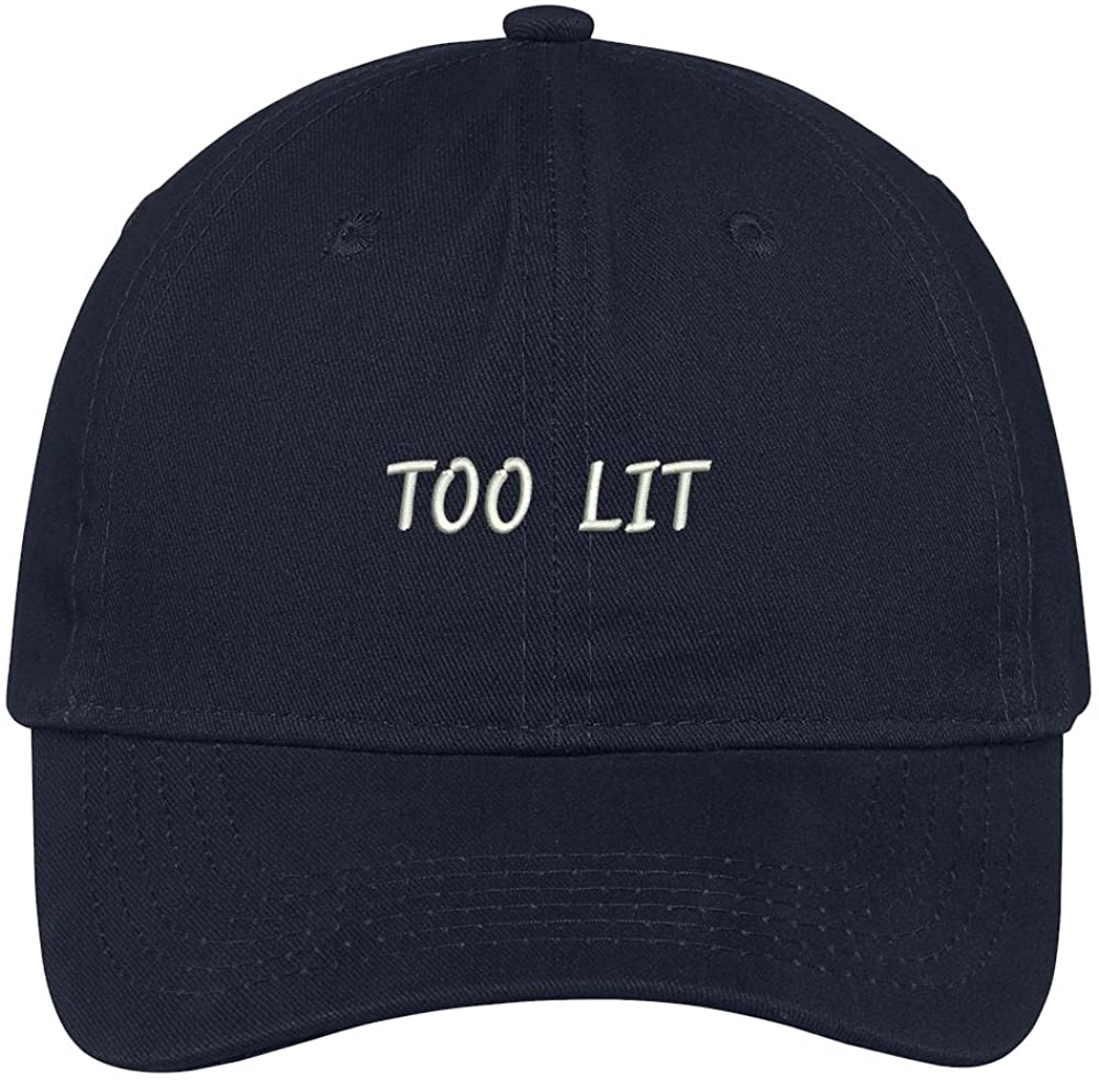 Trendy Apparel Shop LIT Embroidered 100% Quality Brushed Cotton Baseball Cap