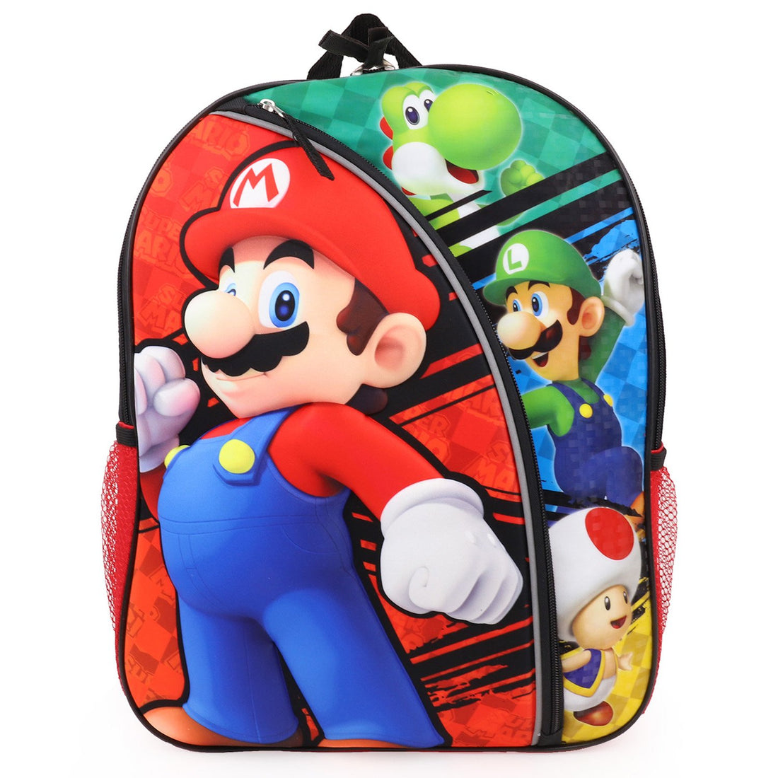 Trendy Apparel Shop Super Mario Bros 16'' Molded Backpack Reflective Stripes