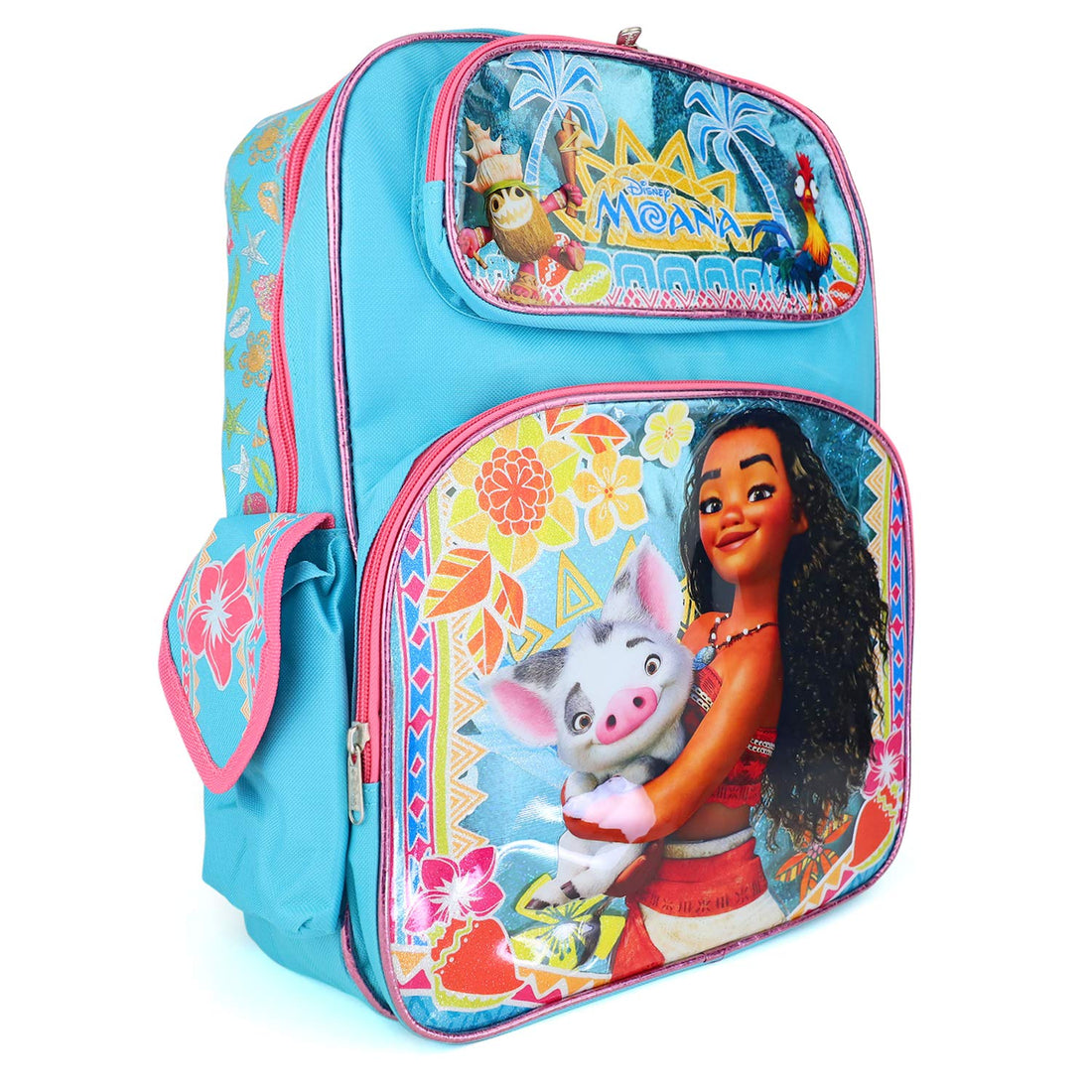 Trendy Apparel Shop Moana Pua Kids Girl's Glitter School 16" Backpack