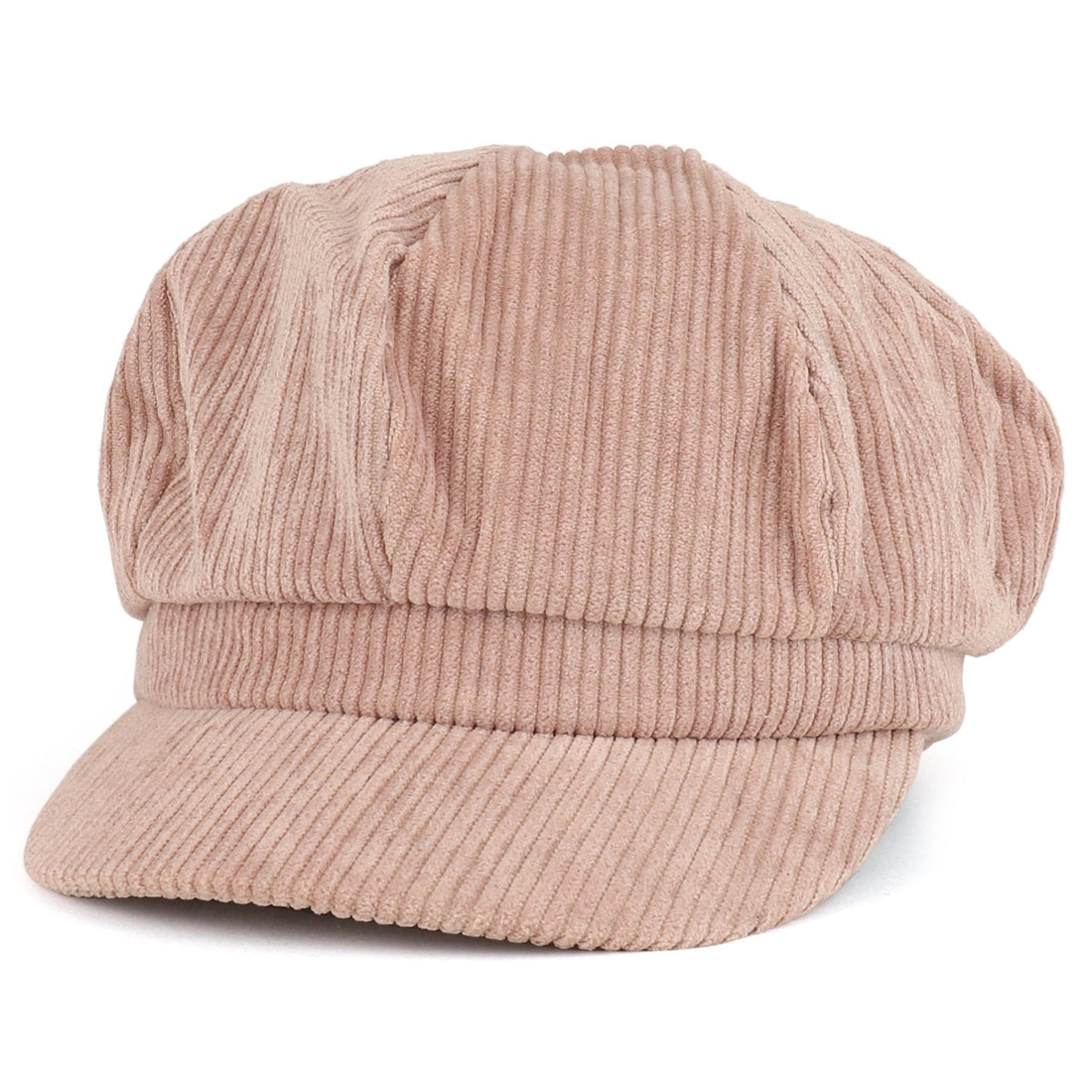 Trendy Apparel Shop Corduroy Textured Newsboy Style Cheyenne Cap - Beige
