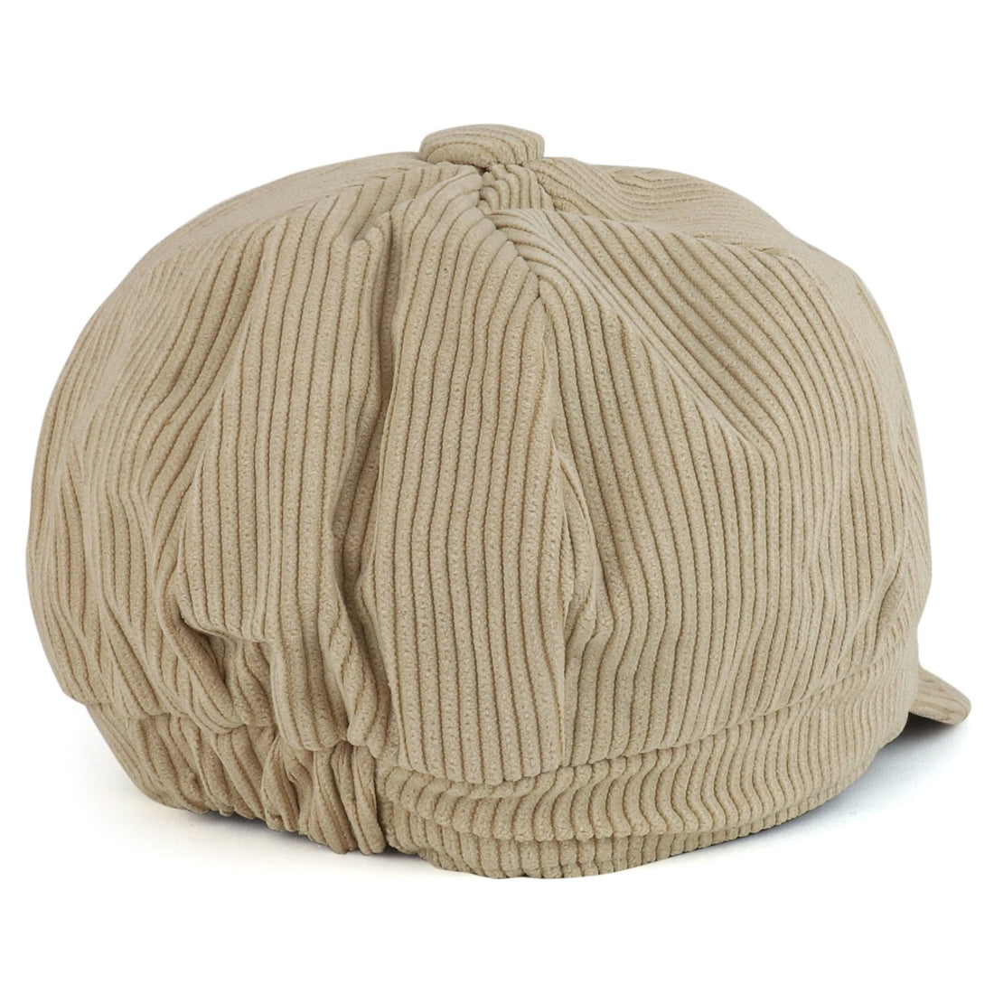 Trendy Apparel Shop Corduroy Textured Newsboy Style Cheyenne Cap - Beige
