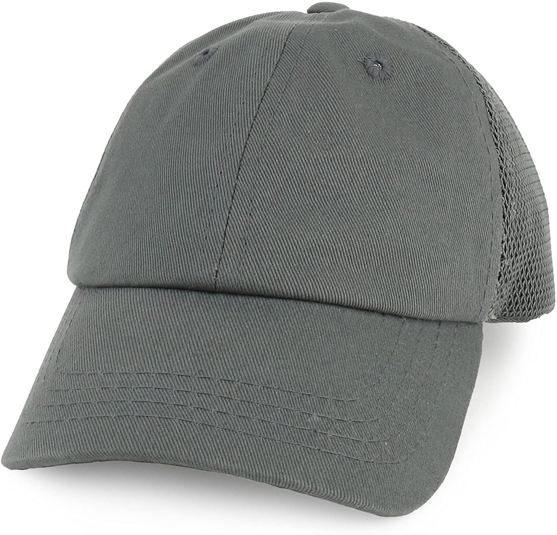 Trendy Apparel Shop Infant Size Unstructured Adjustable Trucker Mesh Baseball Cap - Multipack - Black Navy