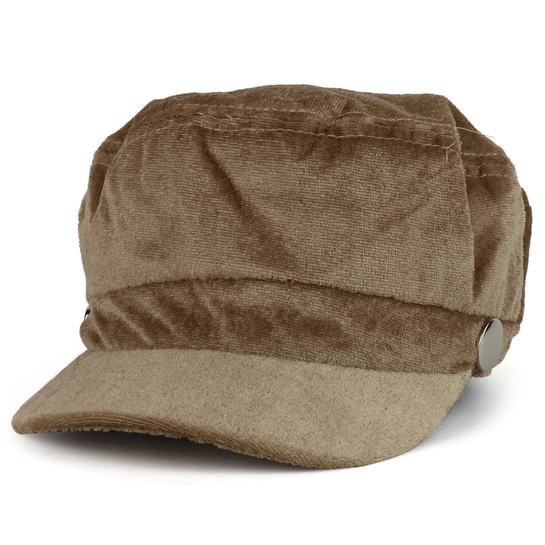 Trendy Apparel Shop Women's Newsboy Velvet Baker Boy Style Cabbie Hat - Black