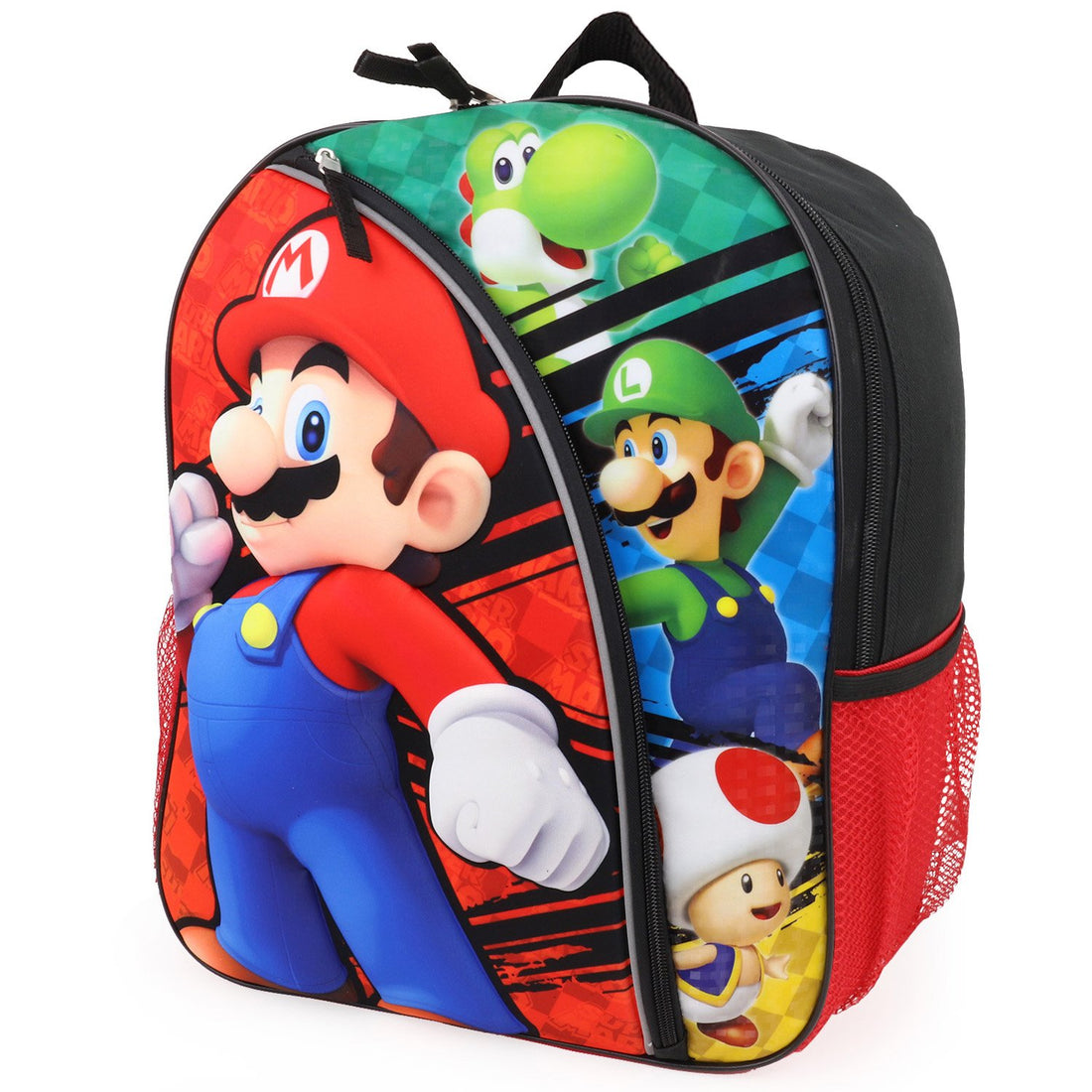 Trendy Apparel Shop Super Mario Bros 16'' Molded Backpack Reflective Stripes