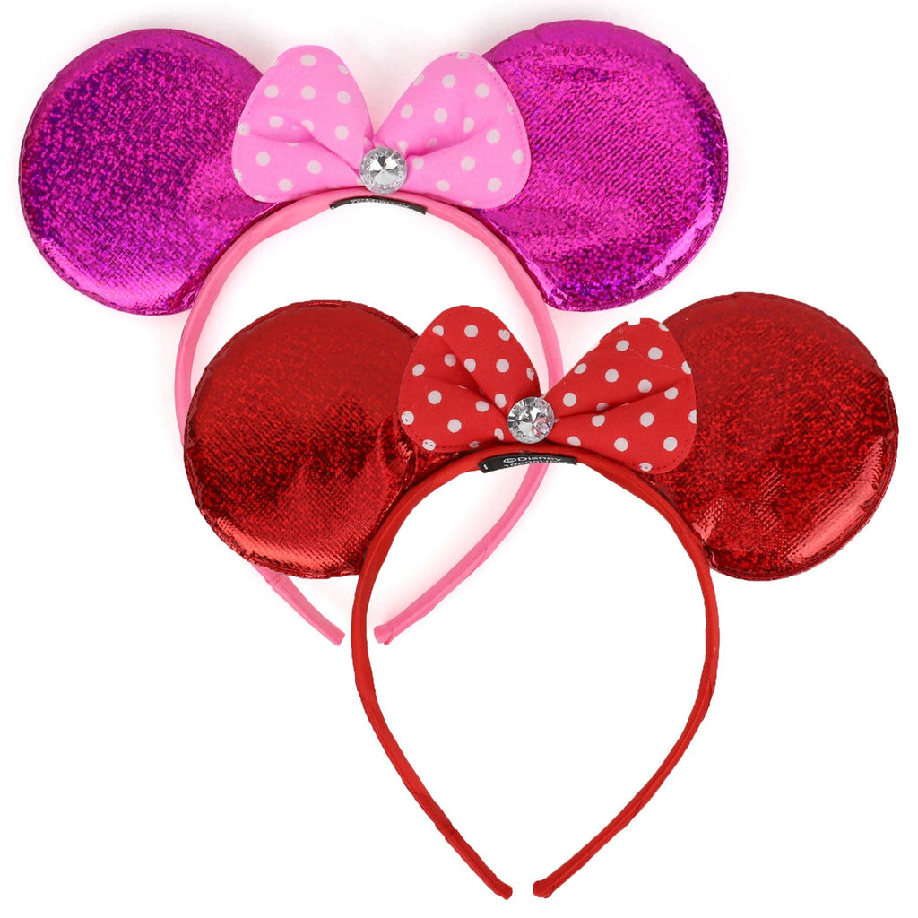 Fuschia Pink Mouse Ear Straw Bow