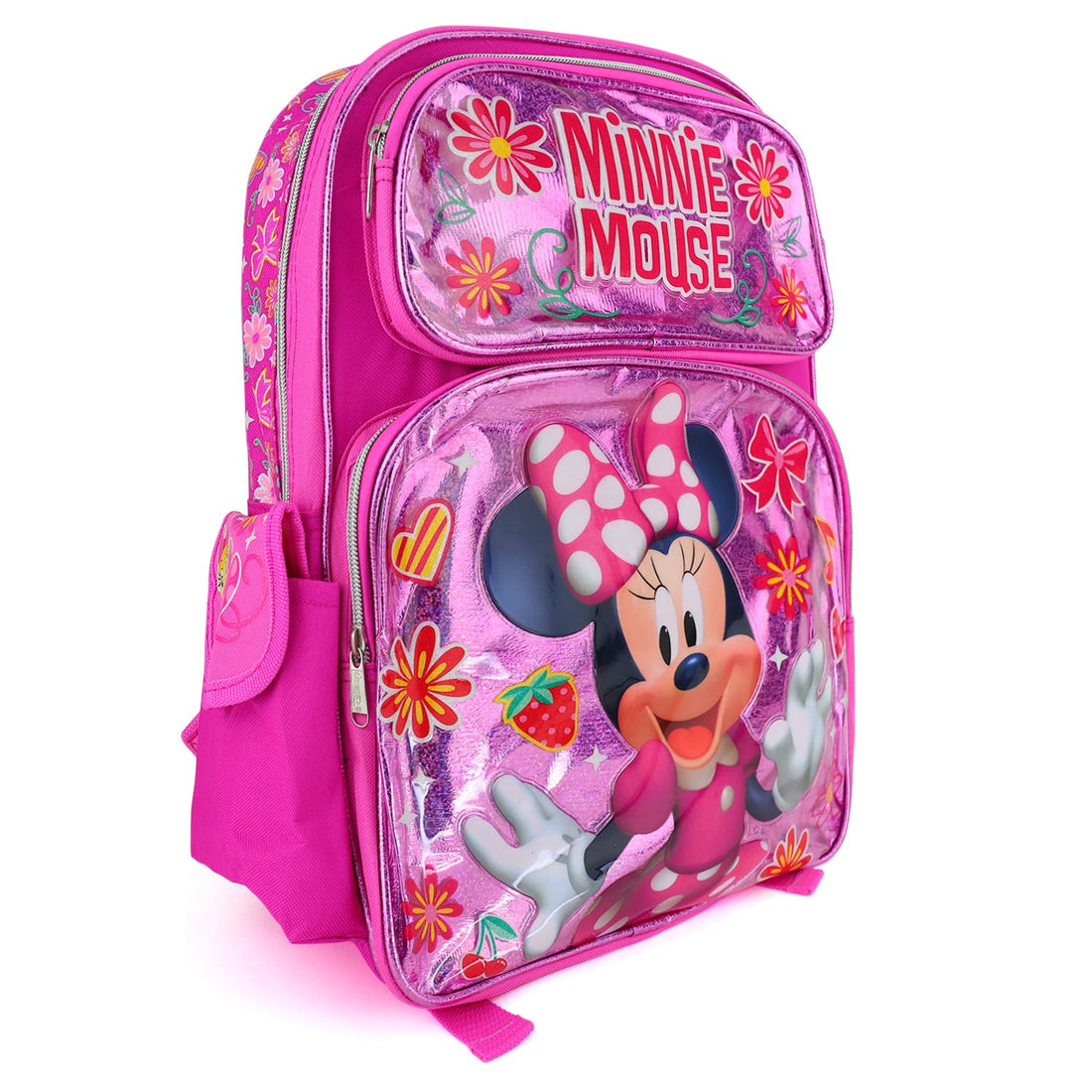 Trendy Apparel Shop Kids Girl's Minnie Mouse Large 16" School Backpack